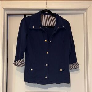 Karen Scott Sport Nautical Jersey Lightweight Jacket - Small